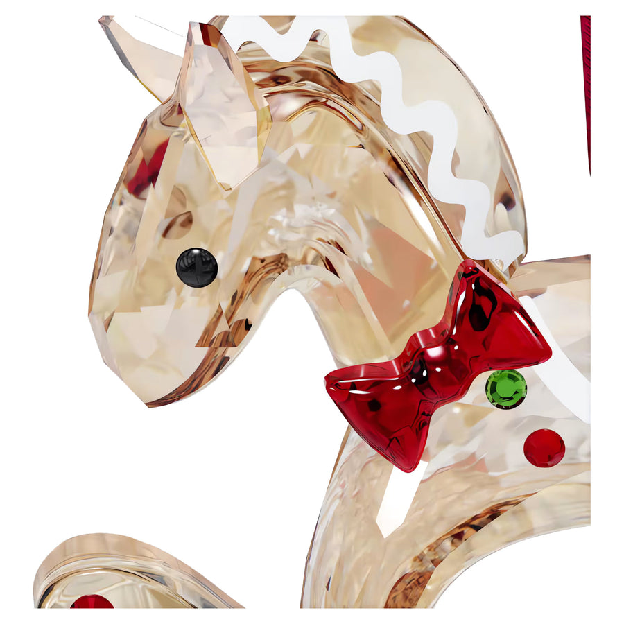 Holiday Cheers Gingerbread Rocking Horse Ornament