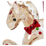 Swarovski 5627608 Holiday Cheers Gingerbread Rocking Horse Ornament – Multicolor Crystal, Festive Collectible