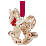 Swarovski 5627608 Holiday Cheers Gingerbread Rocking Horse Ornament – Multicolor Crystal, Festive Collectible
