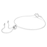 Swarovski Infinity Heart Bracelet 5524421 – Rhodium Plated, White Crystals, Adjustable Chain
