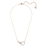 Swarovski Infinity Heart Necklace 5518865 – White Crystals, Mixed Metal Finish, Romantic Pendant