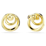 Swarovski Hyperbola stud earrings Round cut, White, Gold-tone plated 5740407