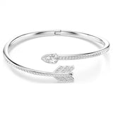 Swarovski Idyllia bangle Mixed cuts, Arrow, White, Rhodium plated 5737262
