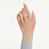 Swarovski Idyllia bracelet Mixed cuts, Heart with arrow, White, Gold-tone plated 5744061