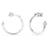 Swarovski Idyllia hoop earrings Mixed cuts, Arrow, White, Rhodium plated 5741522