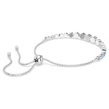 Swarovski Imber bracelet Mixed round cuts, Blue, Rhodium plated 5719282