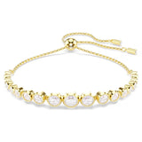 Swarovski Imber bracelet Mixed round cuts, White, Gold-tone plated 5705450