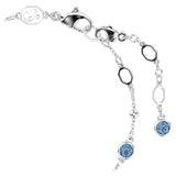 Swarovski Imber bracelet Round cut, Blue, Rhodium plated