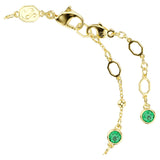 Swarovski Imber bracelet Round cut, Green, Gold-tone plated