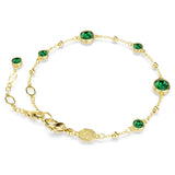Swarovski Imber bracelet Round cut, Green, Gold-tone plated