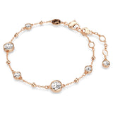 Swarovski Imber bracelet Round cut, White, Rose gold-tone plated