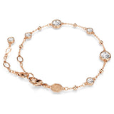 Swarovski Imber bracelet Round cut, White, Rose gold-tone plated