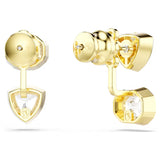 Swarovski Imber earring jackets Asymmetrical design, Mixed cuts, White, Gold-tone plated 5705461