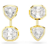 Swarovski Imber earring jackets Asymmetrical design, Mixed cuts, White, Gold-tone plated 5705461