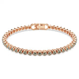 Swarovski Imber Emily Tennis bracelet Round cut, Black, Rose gold-tone plated 5734240