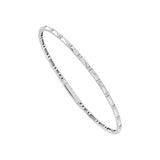 IDD – FSBG5045S8W 14K White Gold Diamond Bangle Bracelet, 1/6cttw