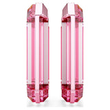 Swarovski 5633955 Lucent Hoop Earrings – Octagon Shape, Pink Crystal, Statement Design