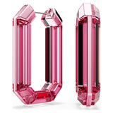 Swarovski 5633955 Lucent Hoop Earrings – Octagon Shape, Pink Crystal, Statement Design