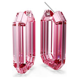 Swarovski 5633955 Lucent Hoop Earrings – Octagon Shape, Pink Crystal, Statement Design