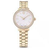 Swarovski Watch Swiss Made, Metal bracelet, Gold tone, Champagne gold-tone finish