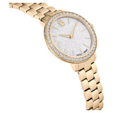 Swarovski Watch Swiss Made, Metal bracelet, Gold tone, Champagne gold-tone finish