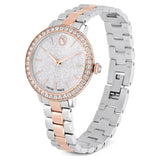Swarovski Watch Swiss Made, Metal bracelet, Silver tone, Rose gold-tone finish