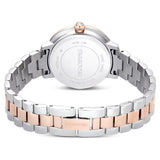 Swarovski Watch Swiss Made, Metal bracelet, Silver tone, Rose gold-tone finish