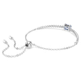Matrix Tennis bracelet Mixed cuts, Blue, Rhodium plated