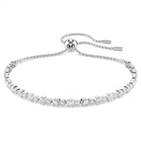 Swarovski Matrix Tennis bracelet Mixed round cuts, White, Rhodium plated 5677813