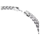 Matrix Tennis bracelet Round cut, White, Rhodium plated