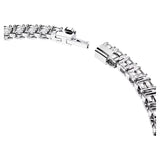 Matrix Tennis bracelet Round cut, White, Rhodium plated