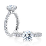Statement Round Diamond Center Engagement Ring