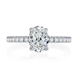 Diamond Pavé Engagement Ring with Quilted Interior