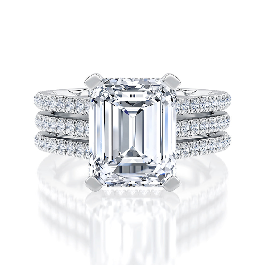 A. Jaffe 14K White Gold 4.00cttw Diamond Engagement Ring