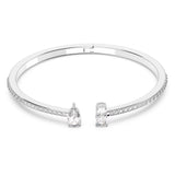 Swarovski 5572664 Mesmera Attract Cuff Bracelet – Rhodium Plated, Mixed Cut White Crystals