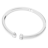Swarovski 5572664 Mesmera Attract Cuff Bracelet – Rhodium Plated, Mixed Cut White Crystals