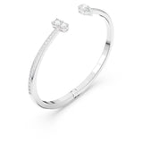 Swarovski 5572664 Mesmera Attract Cuff Bracelet – Rhodium Plated, Mixed Cut White Crystals