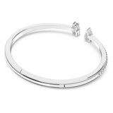 Swarovski 5572664 Mesmera Attract Cuff Bracelet – Rhodium Plated, Mixed Cut White Crystals