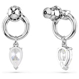 Swarovski Mesmera drop earrings Mixed cuts, White, Rhodium plated