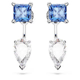 Swarovski Mesmera earring jackets Mixed cuts, Detachable, Blue, Rhodium plated 5665767