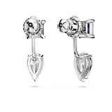 Swarovski Mesmera earring jackets Mixed cuts, Detachable, Blue, Rhodium plated 5665767