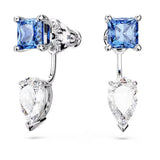 Swarovski Mesmera earring jackets Mixed cuts, Detachable, Blue, Rhodium plated 5665767