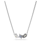 Mesmera pendant Mixed cuts, Blue, Rhodium plated