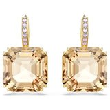 Millenia drop earrings Mixed cuts, Caramel, Gold-tone plated