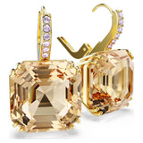 Millenia drop earrings Mixed cuts, Caramel, Gold-tone plated