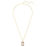 Millenia pendant Octagon cut, Caramel, Gold-tone plated