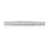 A.JAFFE Milgrain Edge Diamond Wedding Band