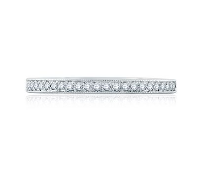 A.JAFFE Milgrain Edge Diamond Wedding Band