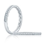 A.JAFFE Milgrain Edge Diamond Wedding Band