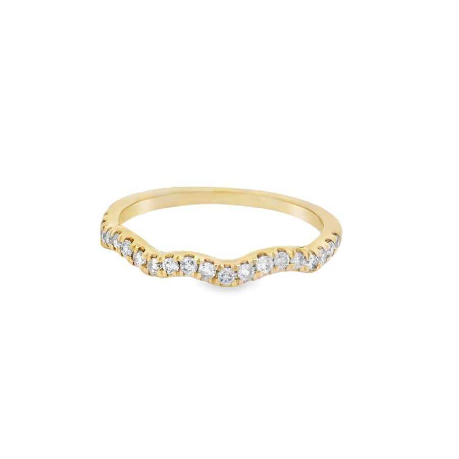 Yellow Gold Composite Oval Twist Diamond Wedding Set